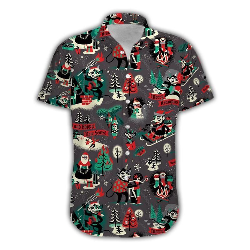 Krampus Merry Christmas Hawaii Shirt Ha28776