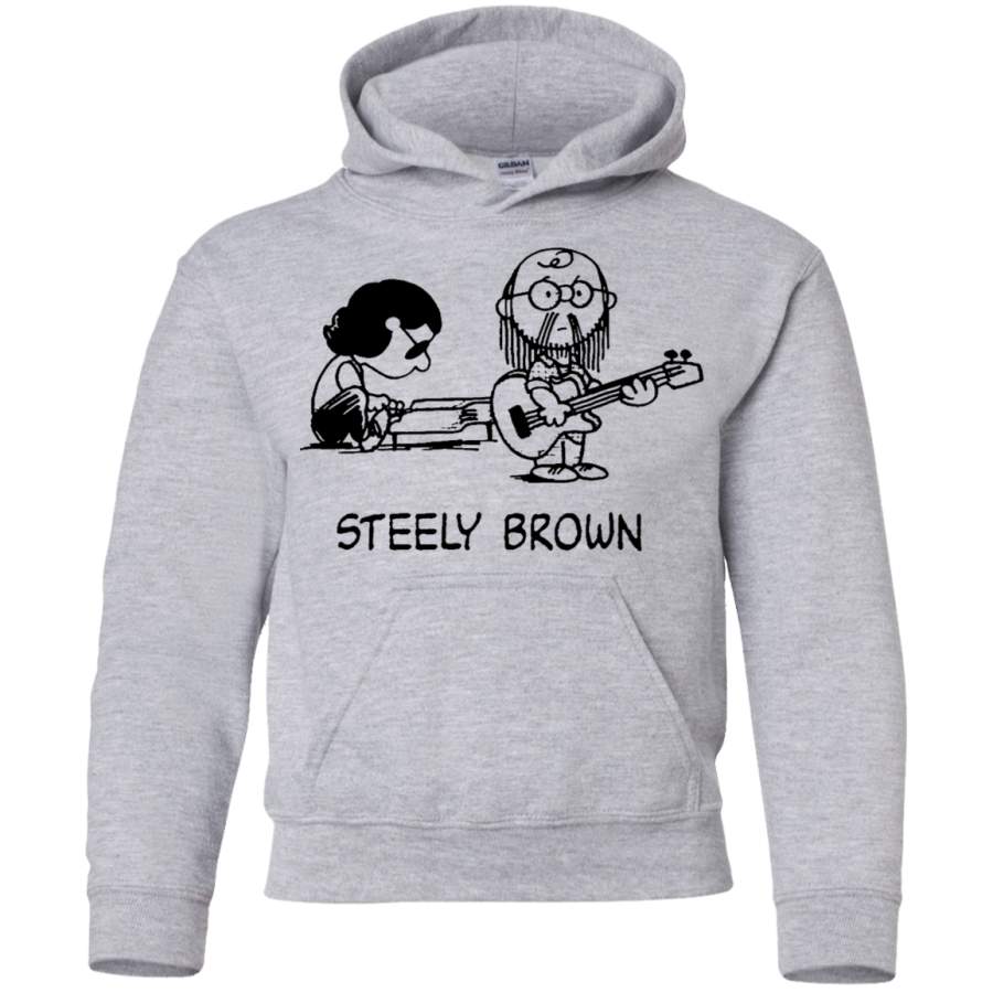 AGR Steely Brown Tee Youth Pullover Hoodie