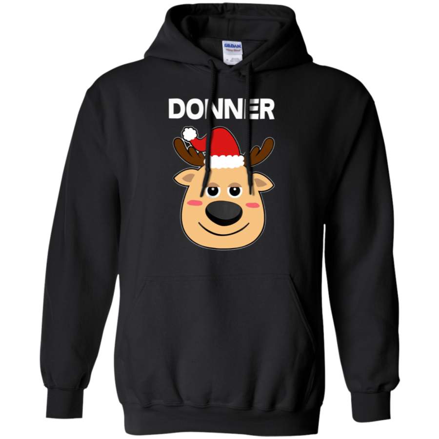 AGR Santa Reindeer Donner T-shirt Matching Christmas shirt G185 Gildan Pullover Hoodie 8 oz.