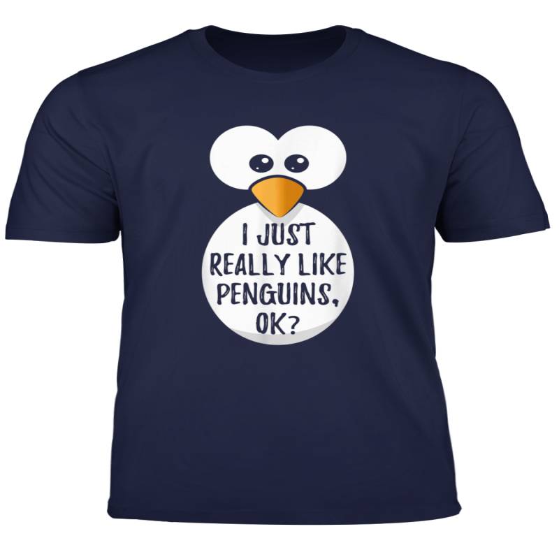 I Just Really Like Penguins Ok Cute Black Penguin Gifts T Shirt