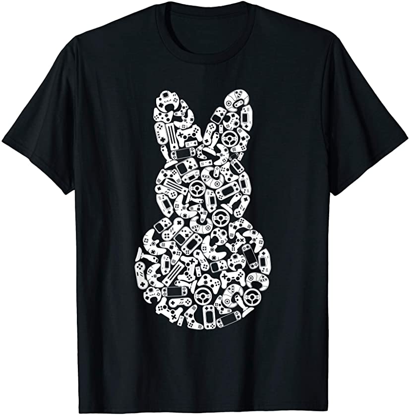 Cute Video Game Easter Bunny Gaming Peeps Gamer Boys Girls T-Shirt