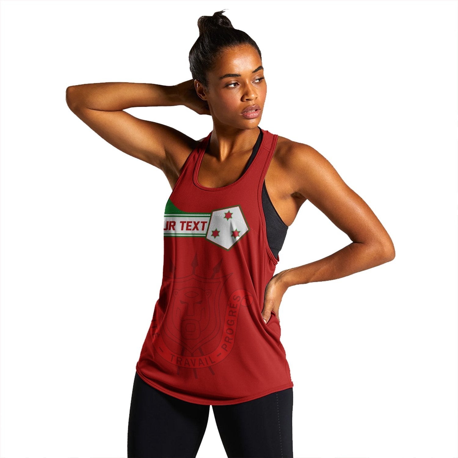 (Custom) African Tank Top – Burundi Women’S Racerback Tank Pentagon Style