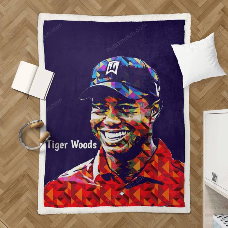 Tiger Woods pop art – Pop Sherpa Fleece Blanket