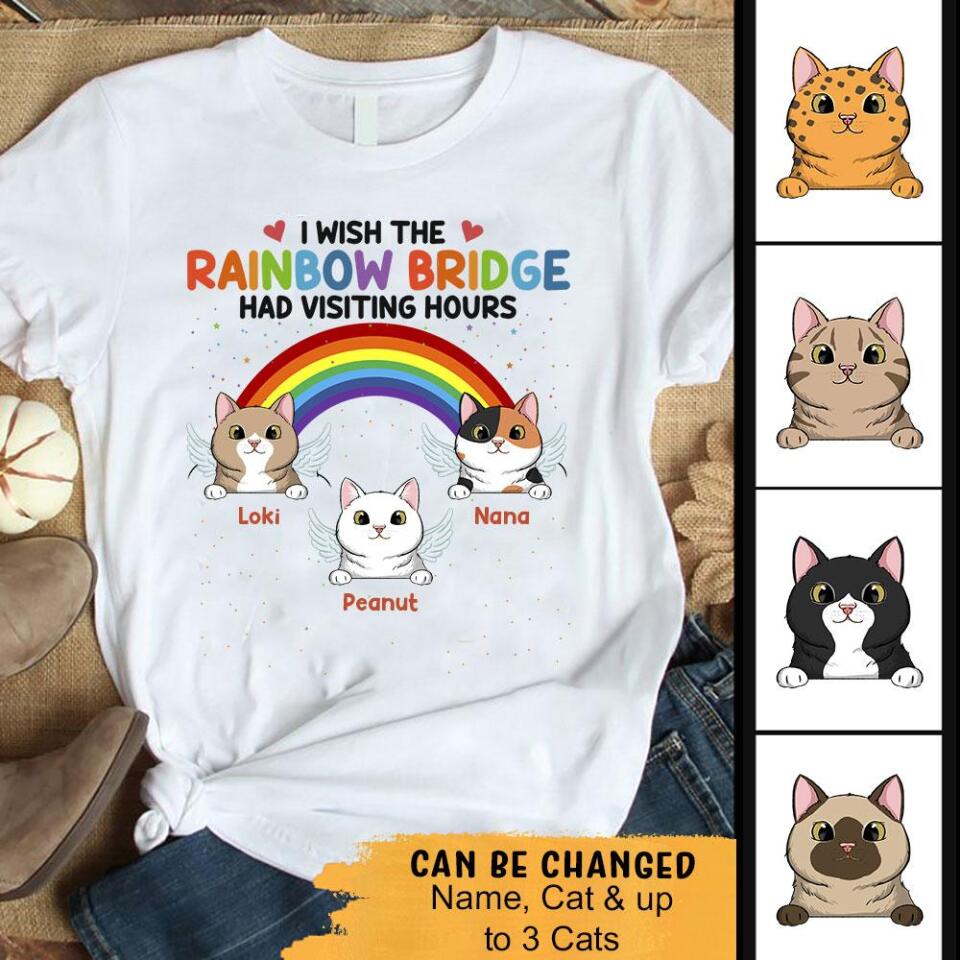 Personalized Memorial Cat Rainbow Bridge T Shirts , Unique Gift For Cat Owner – Trending Personalized