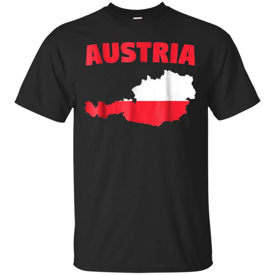 AGR Austria Austrian Map Flag T-Shirt Gift for Austrian Lovers