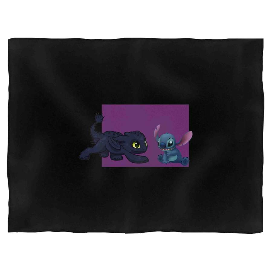 Baby Toothless Dragon And Stitch 1 Blanket