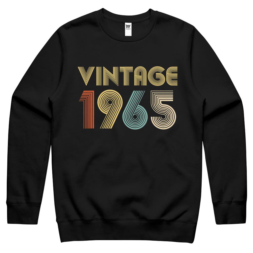 1965 56Th Birthday Vintage Retro Womens Men’S Crewneck Sweatshirt