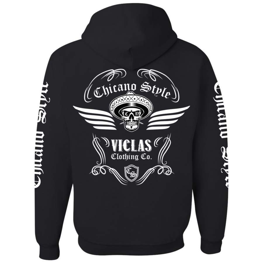 Chicano Style Viclas Black Hoodie Sweatshirt