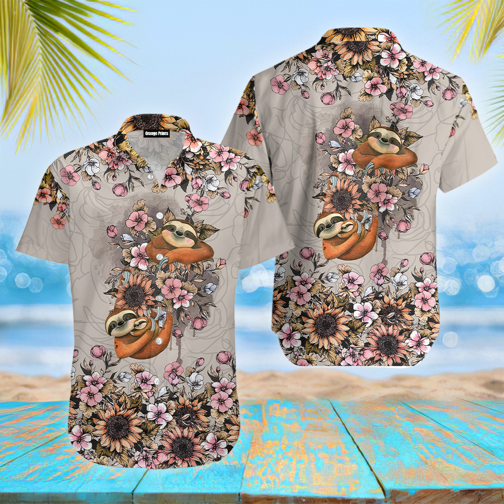 Sloth Flower Hawaii Shirt For Men Women Adult Ha74