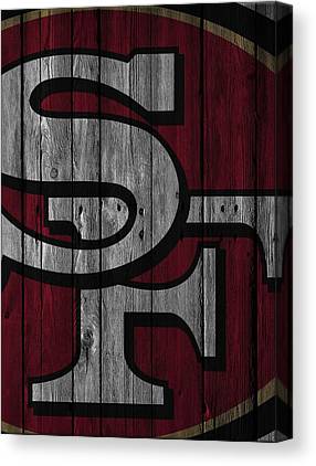 San Francisco 49Ers Wood Fence Joe Hamilton Canvas Print