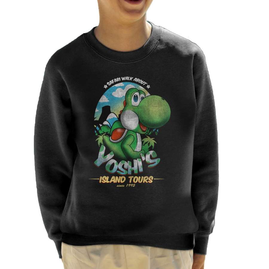 Super Mario Yoshis Island Tours Kid’s Sweatshirt