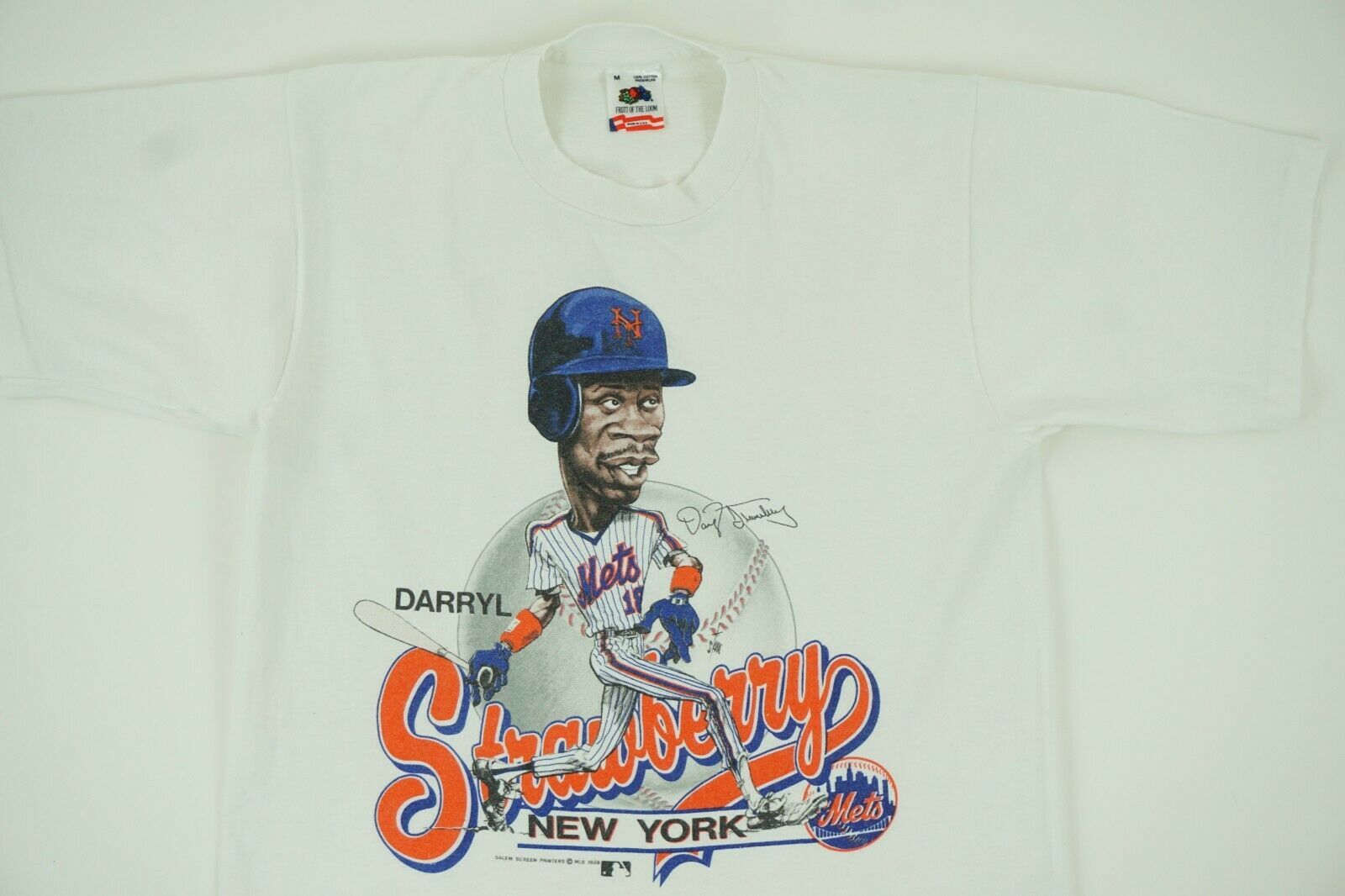 Vintage 1988 Darryl Strawberry Caricature Shirt