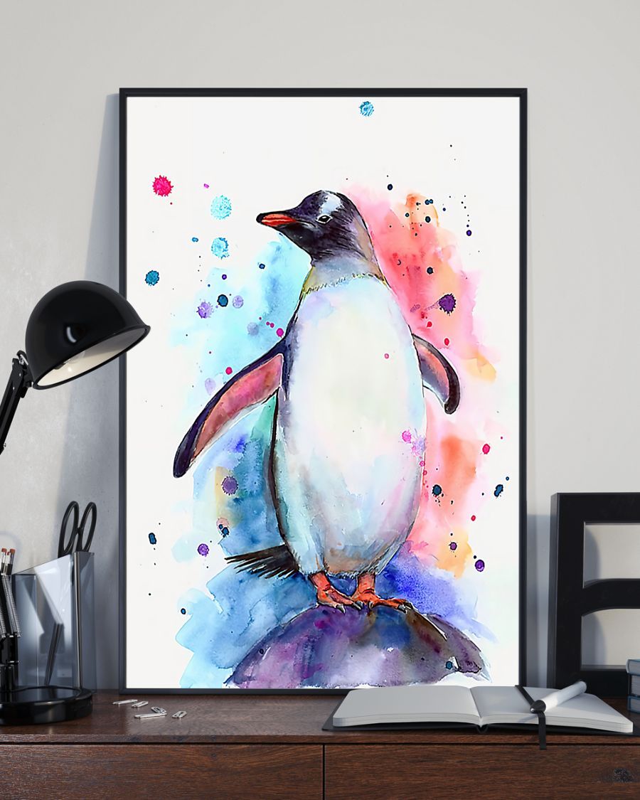 Cute Penguin Vertical Canvas And Poster | Wall Decor Visual Art