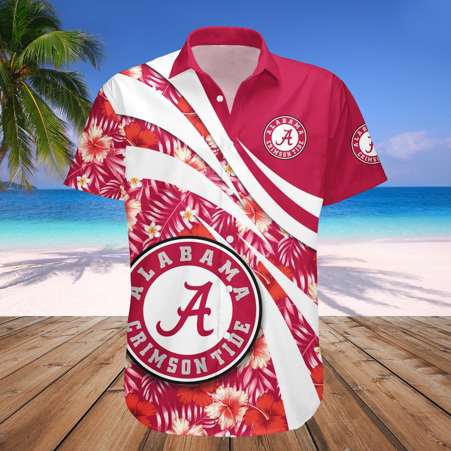 Alabama Crimson Tide Hawaii Shirt Hibiscus Sport Style – NCAA