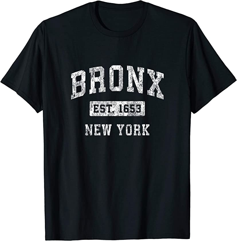 Bronx New York NY Vintage Established Sports Design T-Shirt