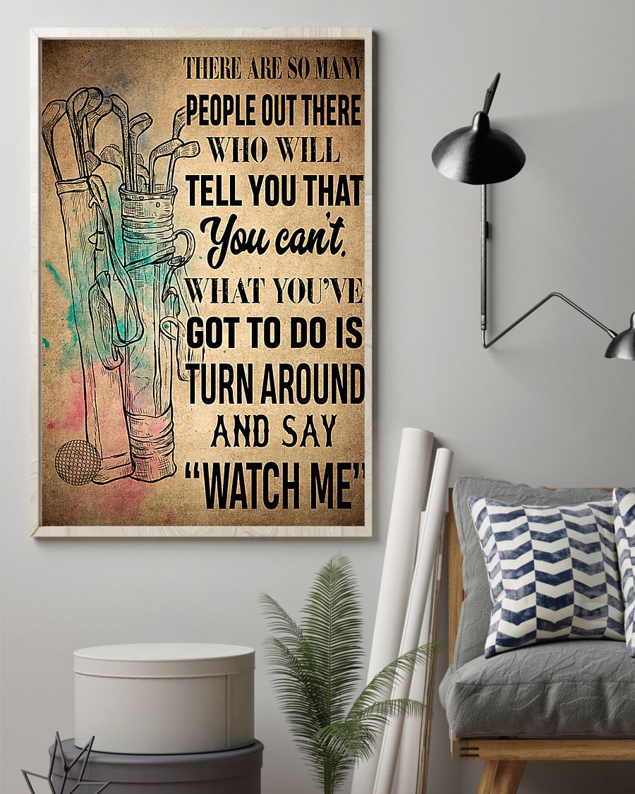 Watch Me Golf Vertical Canvas And Poster | Wall Decor Visual Art