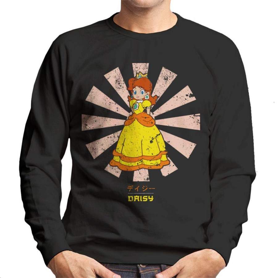 Princess Daisy Retro Japanese Mario Men’s Sweatshirt