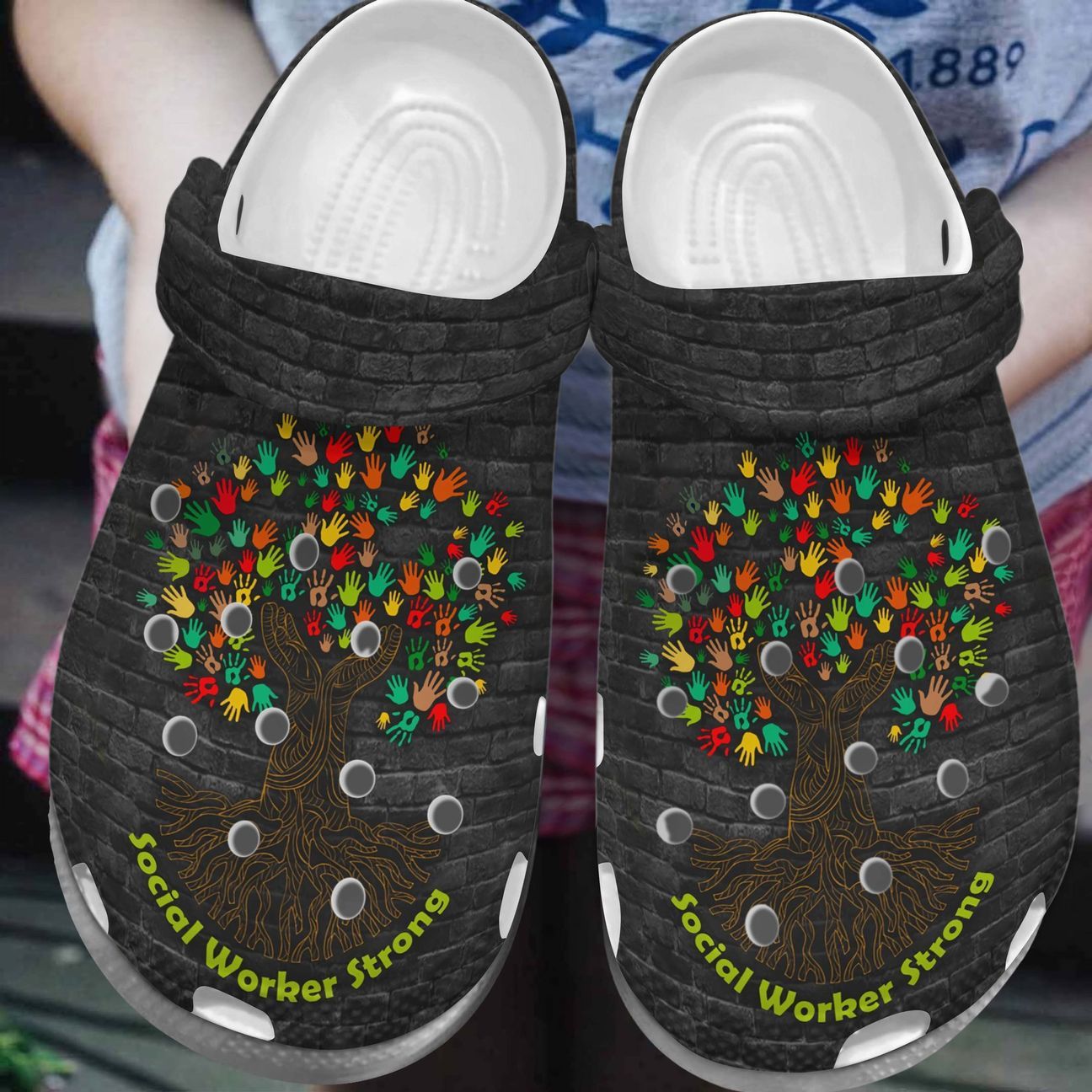 Social Worker Personalized Clog, Custom Name, Text, Color, Number Fashion Style For Women, Men, Kid, Print 3D Strong