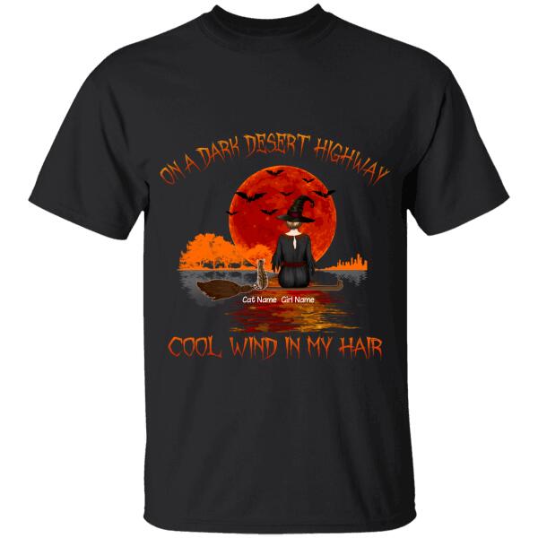 Witch On Dark Desert Personalized Cat T-Shirt Ts- Hr178