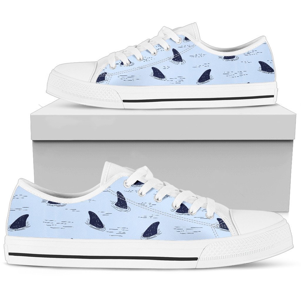 Shark Fin Low Top Personalized Shoes Custom Name, Text For Women, Men