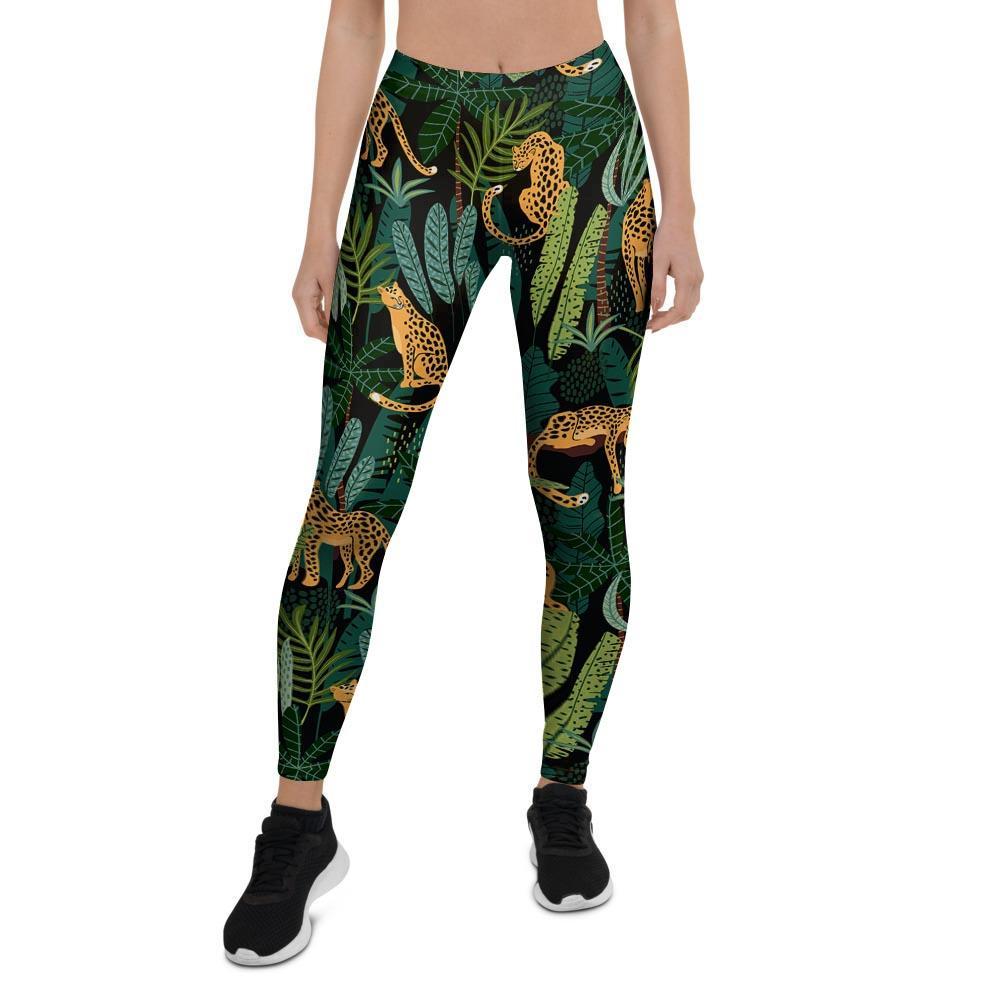 Tropical Leopard Hawaiian Print Women’S Leggings