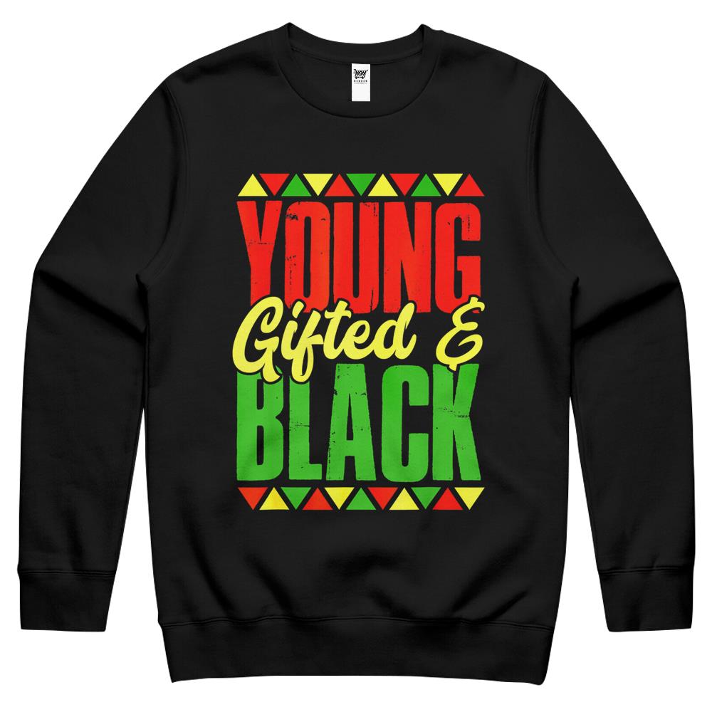 Young Gifted And Black Black History Month African Crewneck Sweatshirt