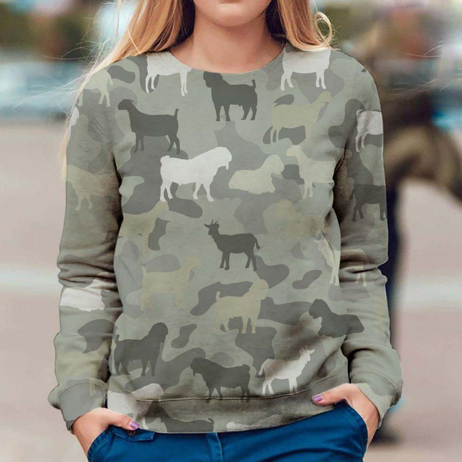 Boer Goat – Camo – Premium Dog Christmas Ugly Sweatshirt, Dog Ugly Sweater