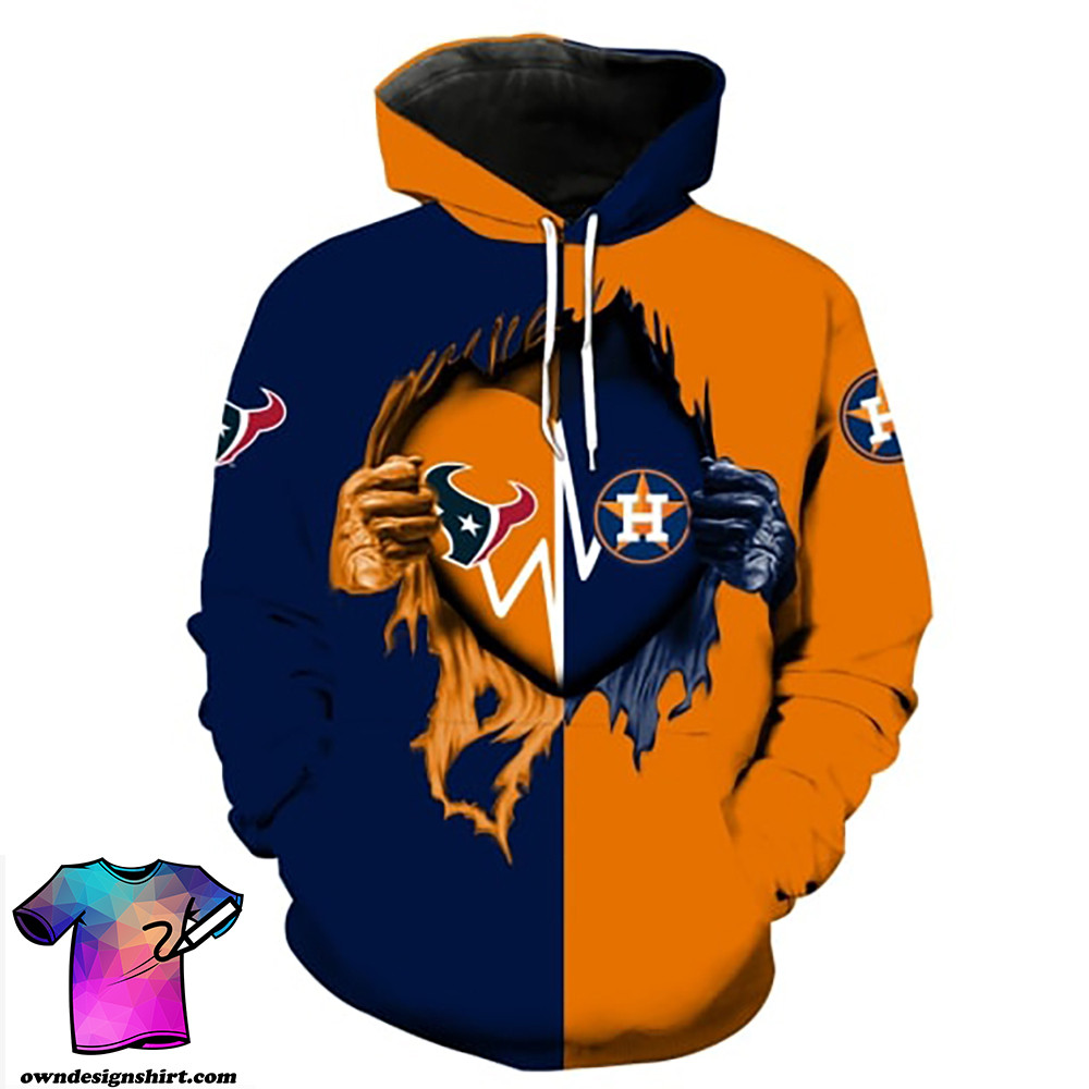 [The Best-Selling] Houston Astros And Houston Texans    71 Unisex 3D Hoodie Gift For Fans