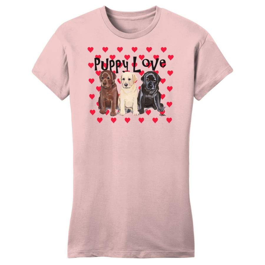 Puppy Love – Women’s Fitted T-Shirt