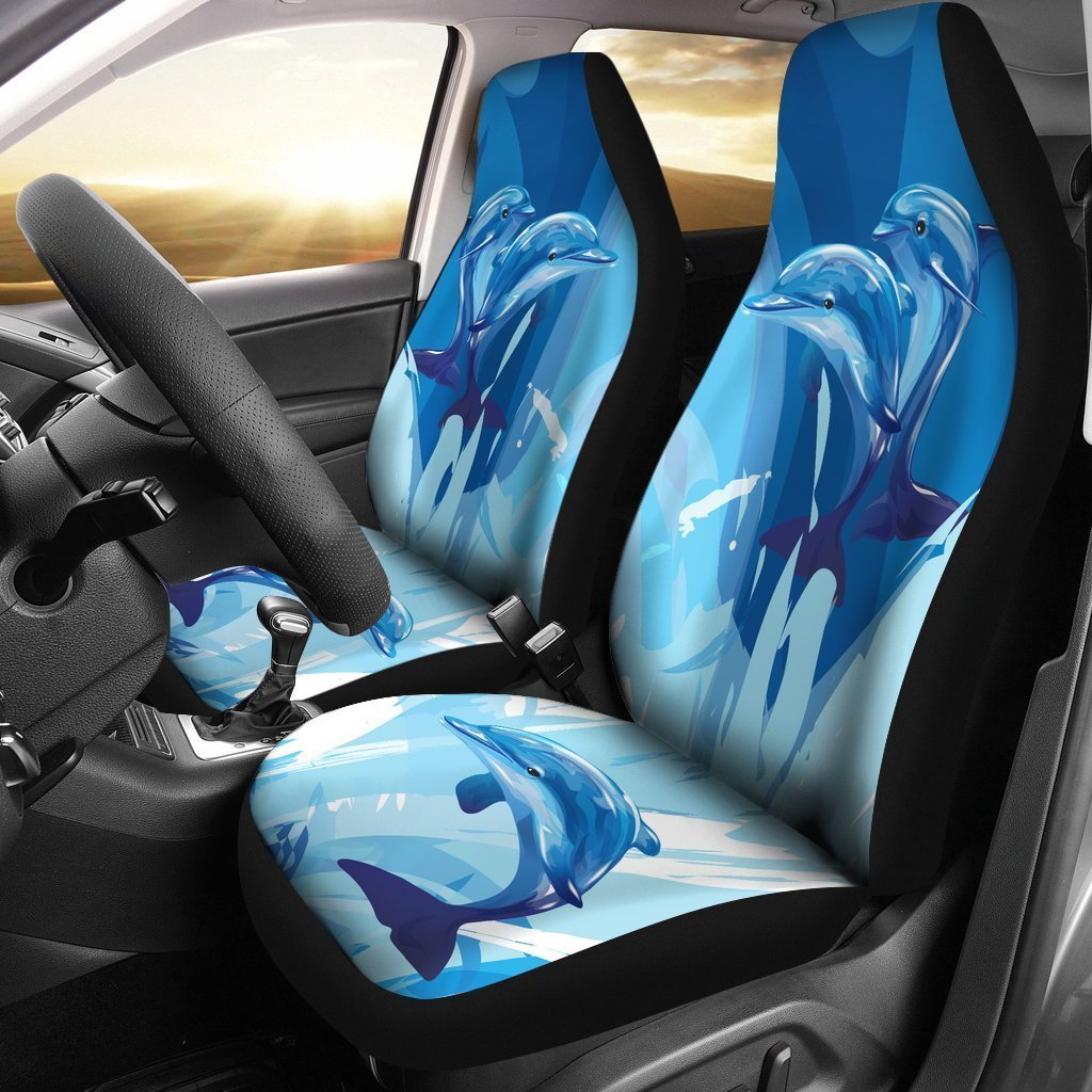 Two Dolphin Car Seat Covers Set 2 Pc, Car Accessories Car Mats Covers