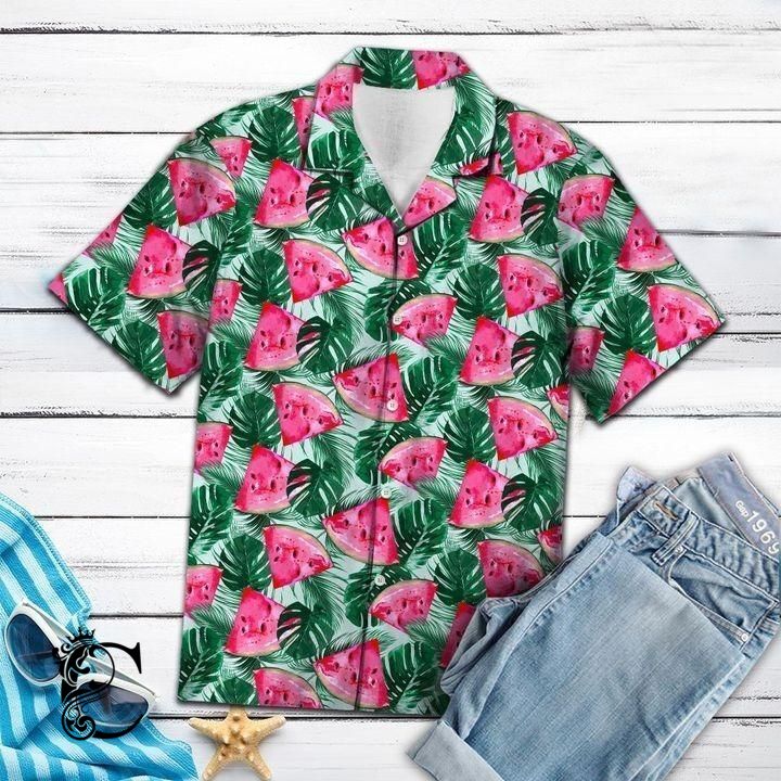 Beach Shirt Find Watermelon Tropical Hawaiian Shirt- Chillicothemall