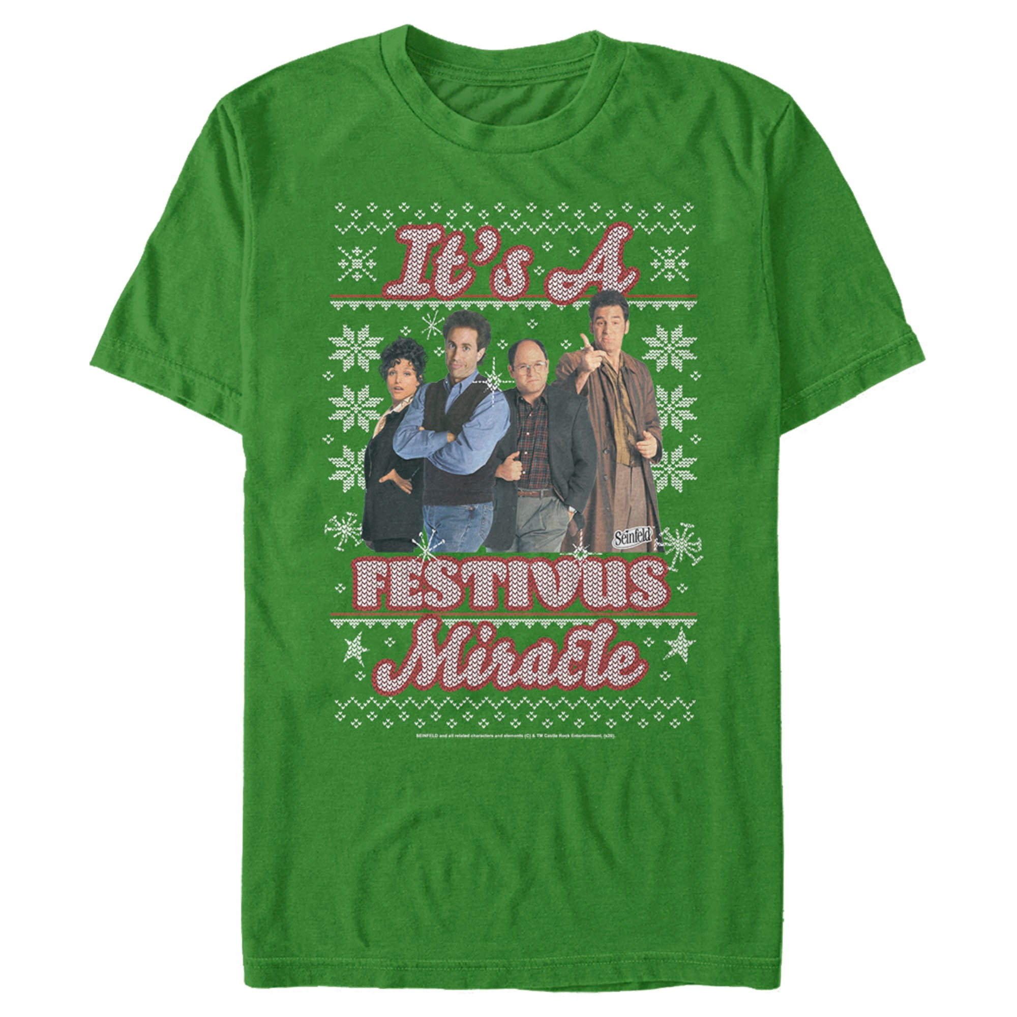 Seinfeld Men’S It’S A Festivus Miracle Sweater Print  T-Shirt