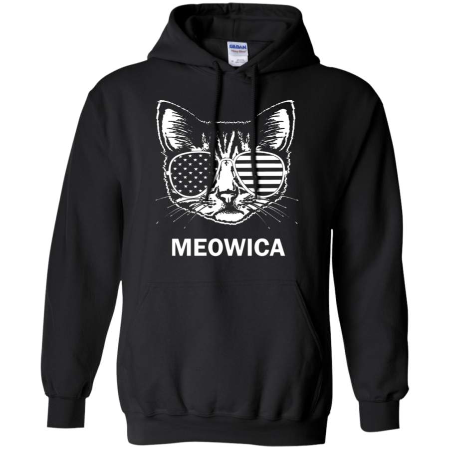 AGR Meowica America Cool Cat With Glasses Hoodie