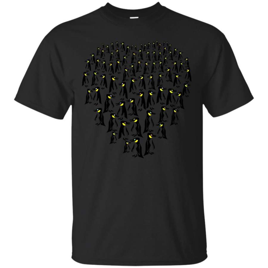 VALENTINES – Penguins Clustered into a Heart T Shirt & Hoodie