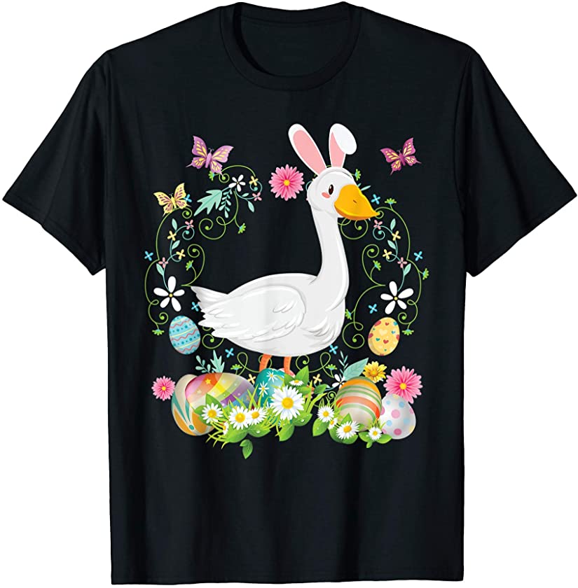 Bunny Goose Happy Easter Day Lover Egg Hunt Lovely Cute T-Shirt