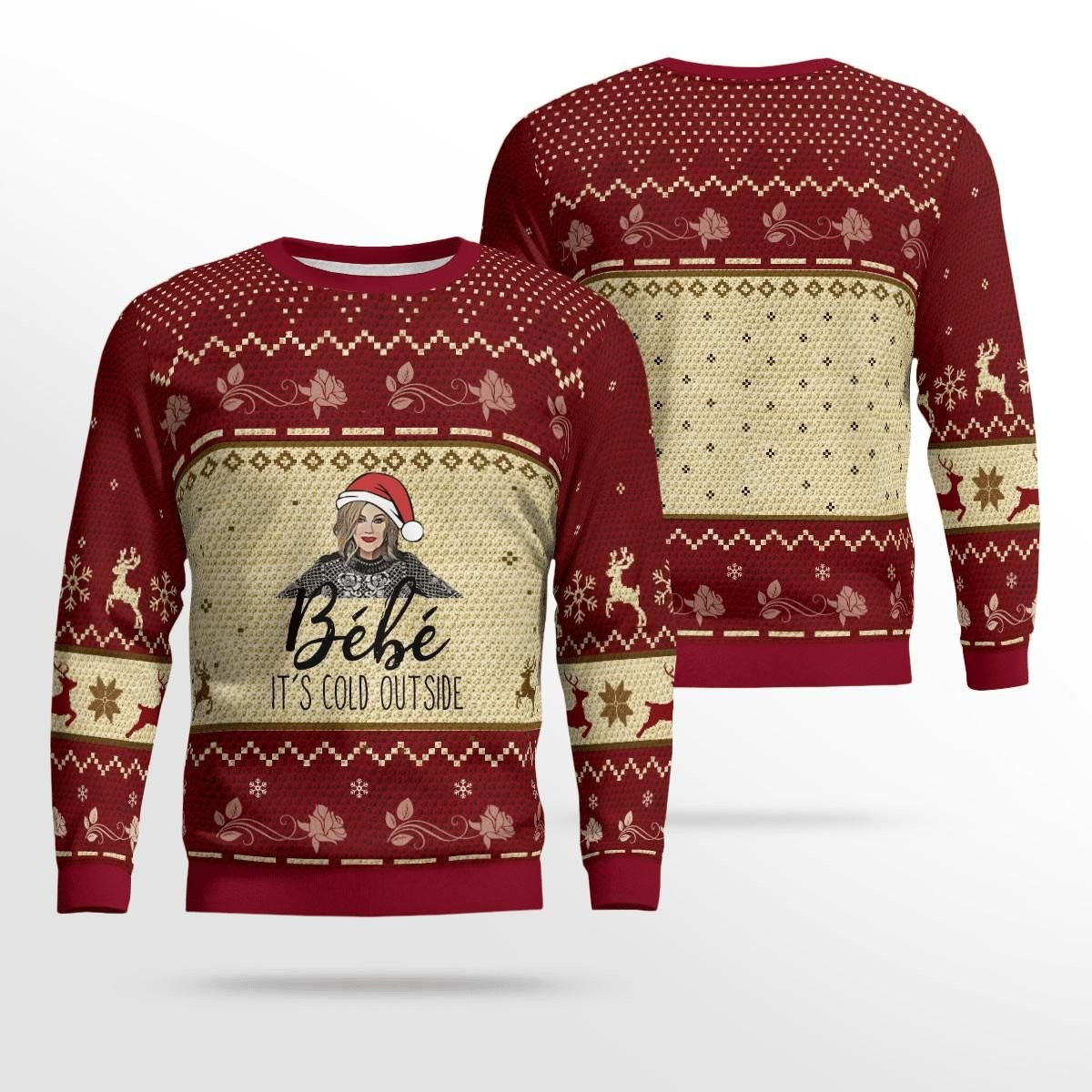 Bebe It’S Cold Outside Ugly Sweater, Christmas Gift, Bebe It’S Cold Outside Ugly Christmas Sweater