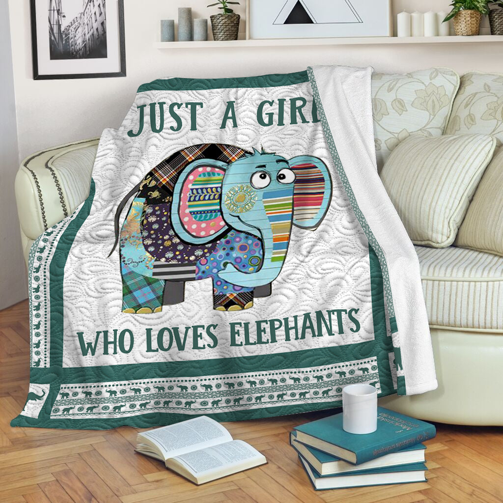 Just A Girl Who Loves Elephants Fleece Throw Blanket – Soft And Cozy Blanket – Best Weighted Blanket For Adults