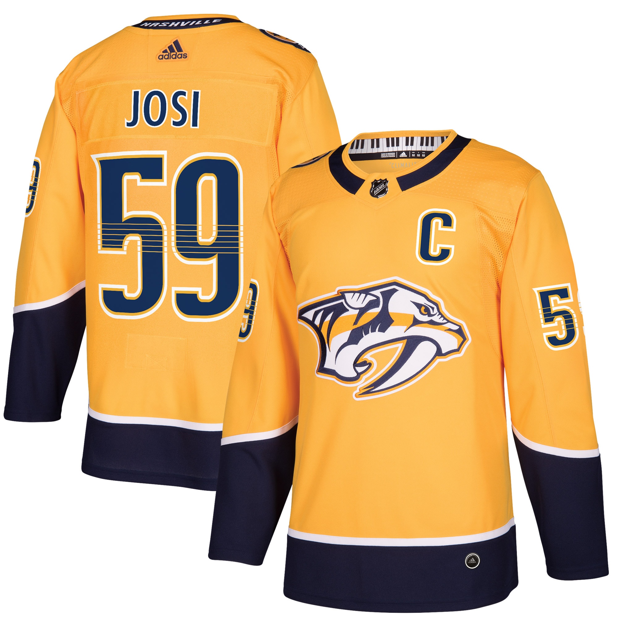 Roman Josi Nashville Predators Home Authentic Player Jersey – Gold