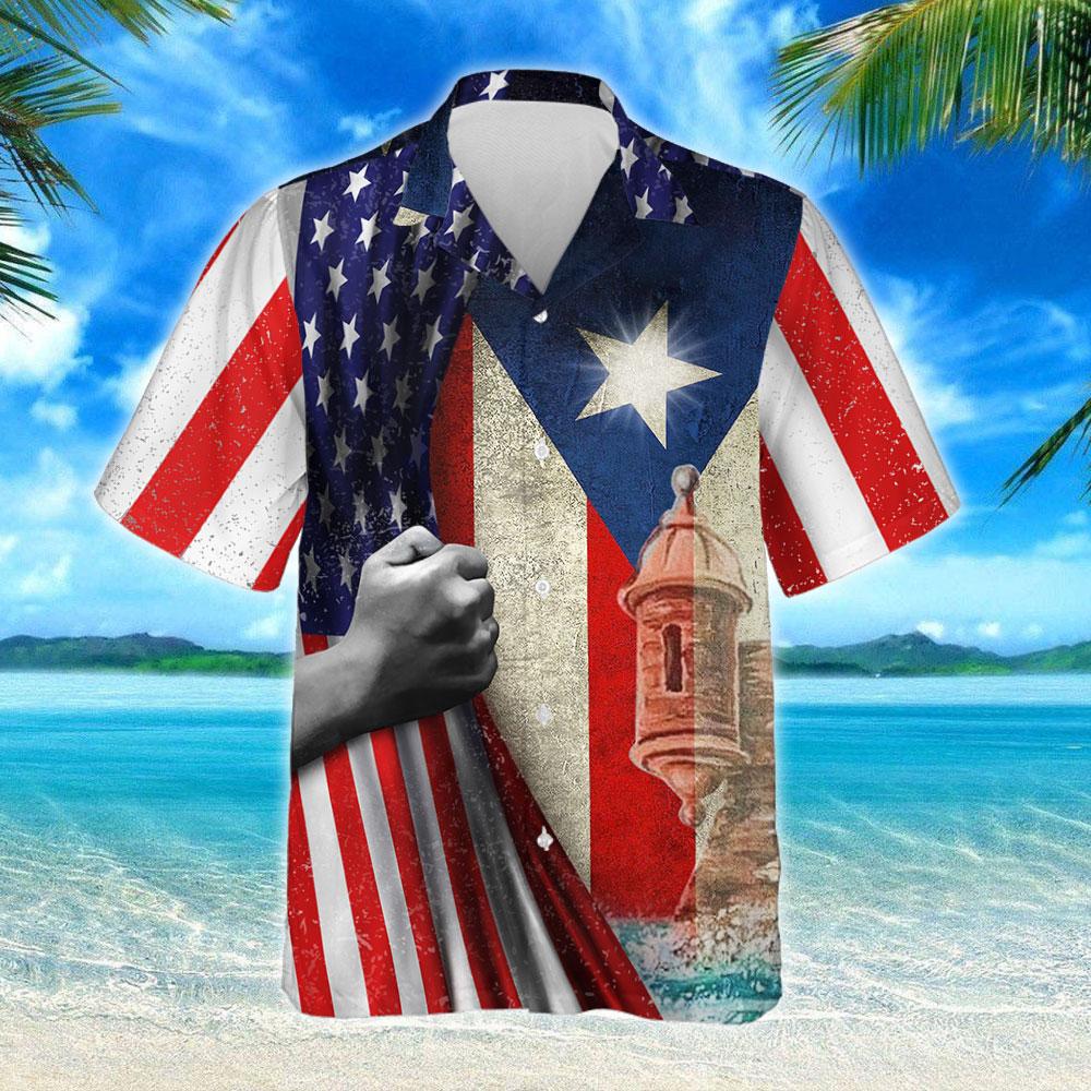 Puerto Rican American Hawaii Shirt Ha58294