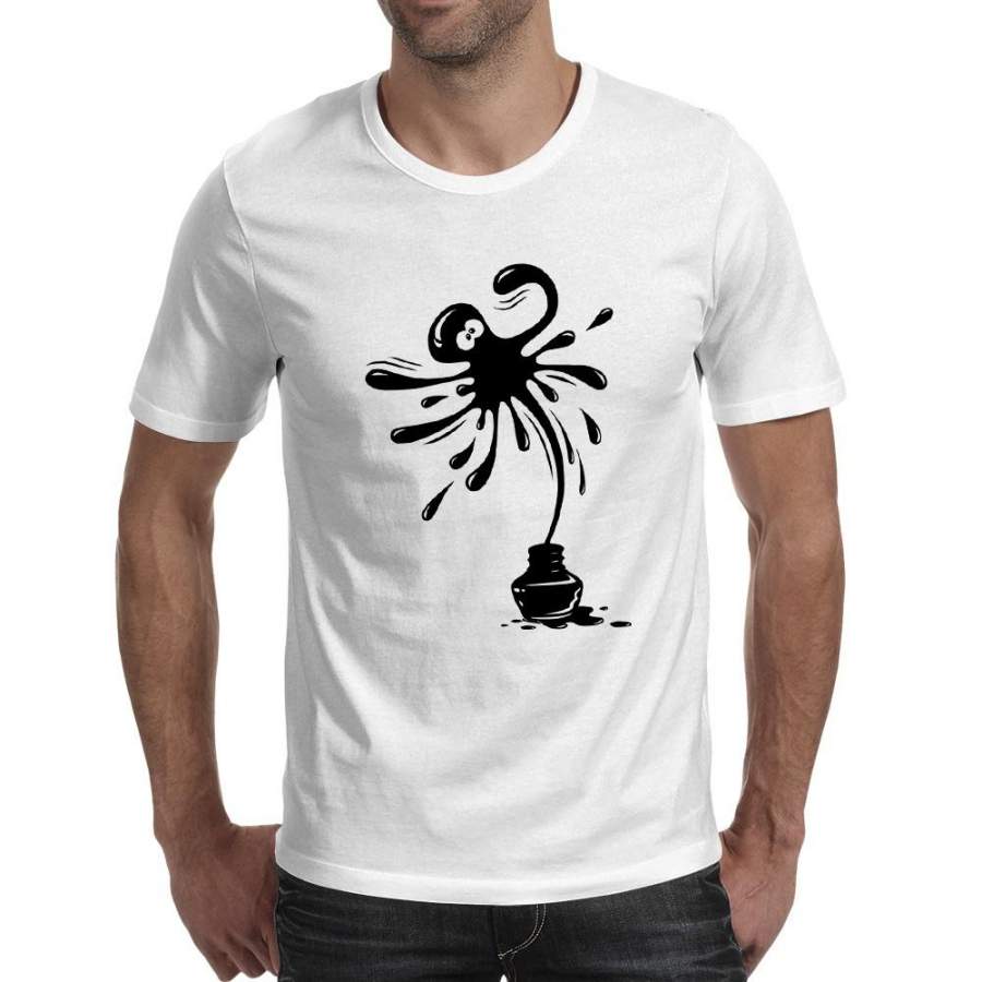 The Birth Of Octopus T Shirt Casual Style Punk T-shirt Skate Anime Rock Men Top Tees