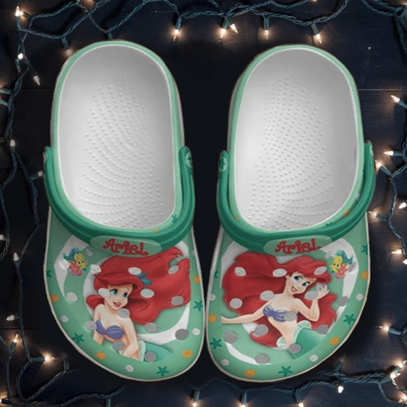 Waybackapparel The Little Mermaid Ariel 3D Crocband Clog