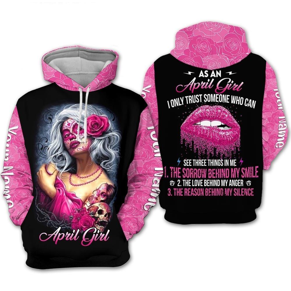 Custom Personalized Birthday April Girl Hoodie