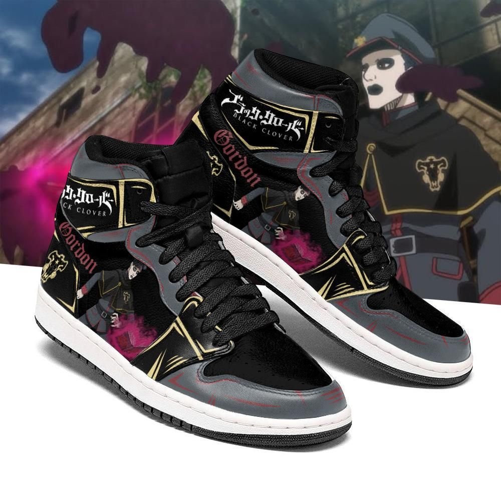 Black Bull Gordon Agrippa Sneakers Black Clover Anime Shoes Jordan Sneaker