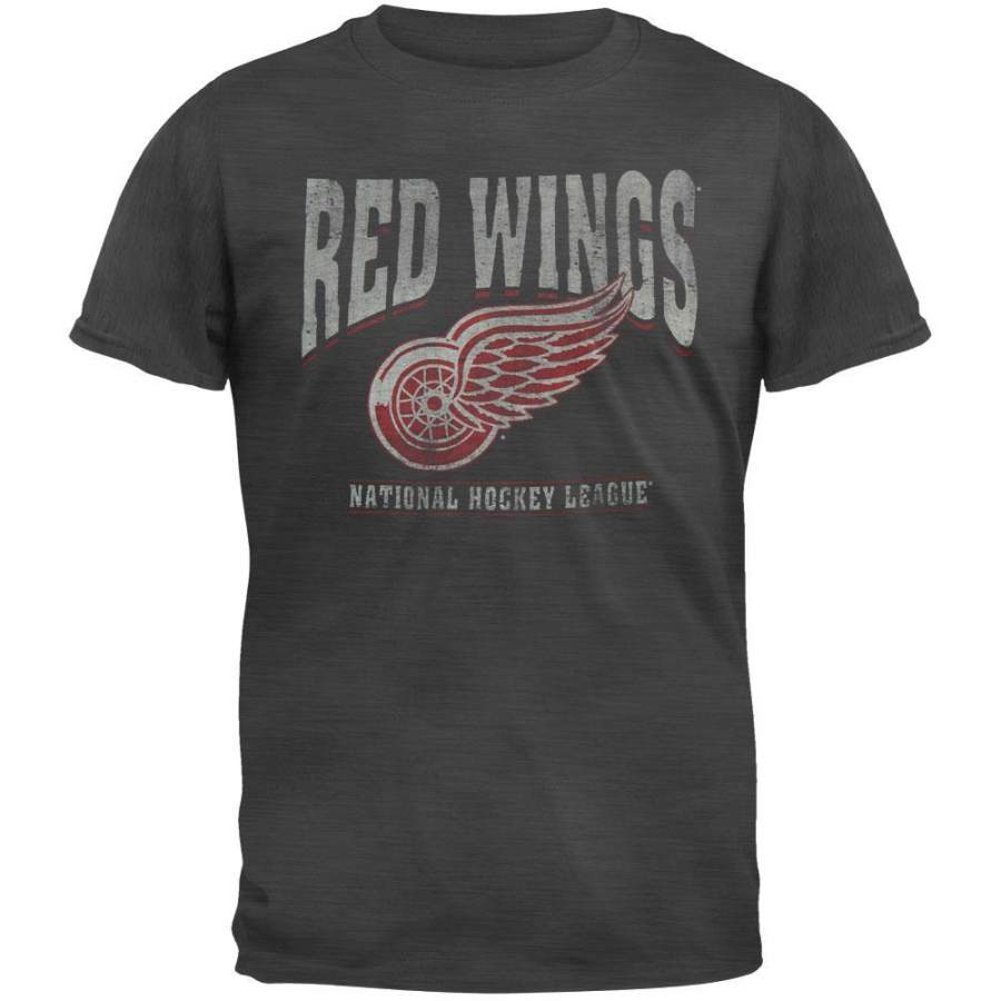 Detroit Red Wings – Logo Scrum Premium Grey T-Shirt