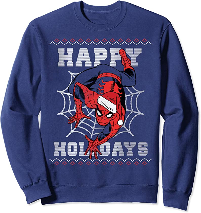 Spider-Man Happy Holidays Ugly Christmas Sweatshirt