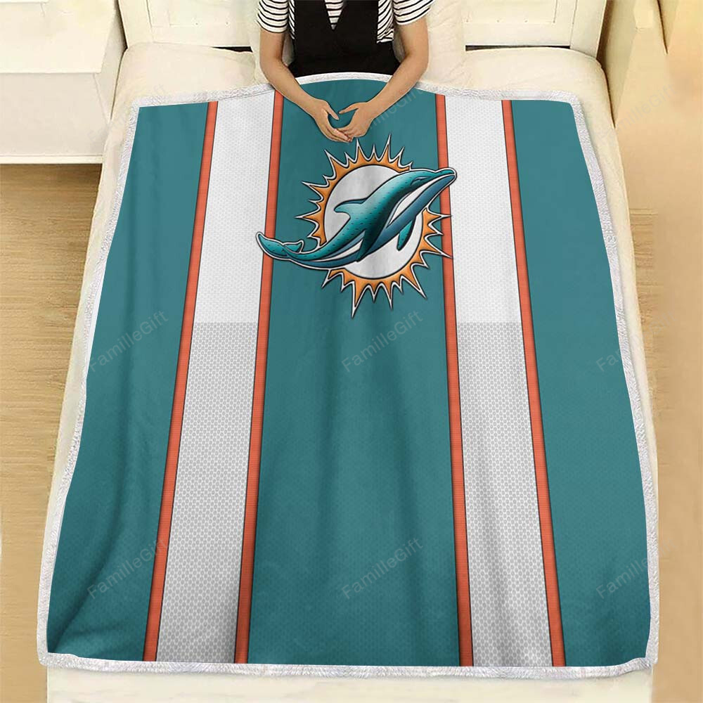 Dolphins Fleece Blanket – Football Soft Blanket, Warm Blanket