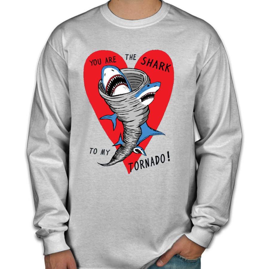 Shark To My Tornado Men Long Sleeve Shirt