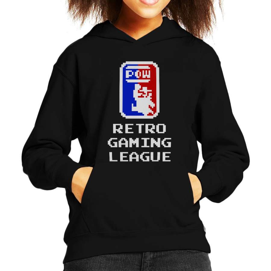 Retro Gaming League Mario Kid’s Hooded Sweatshirt