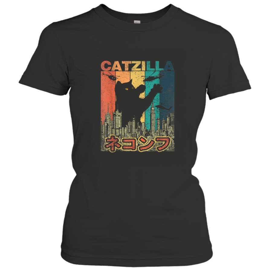 Vintage CATZILLA Japan  Kitty Cat lovers Halloween shirt Women’s T-Shirt