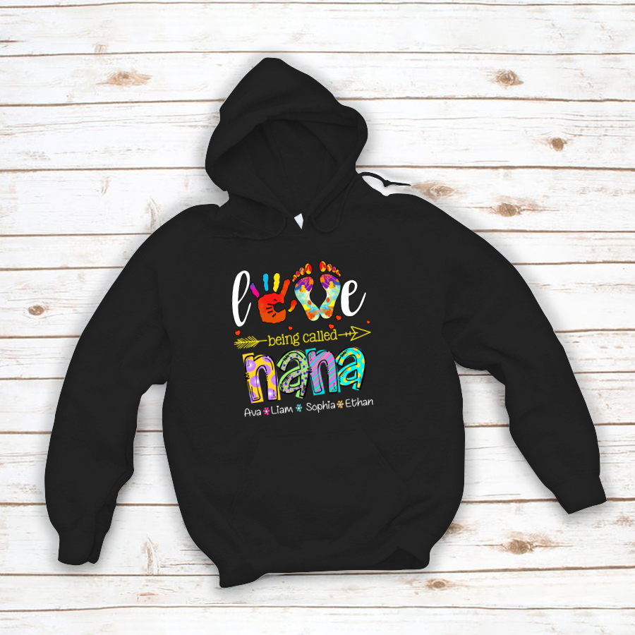 Love Being Called Nana Colorful Hoodie